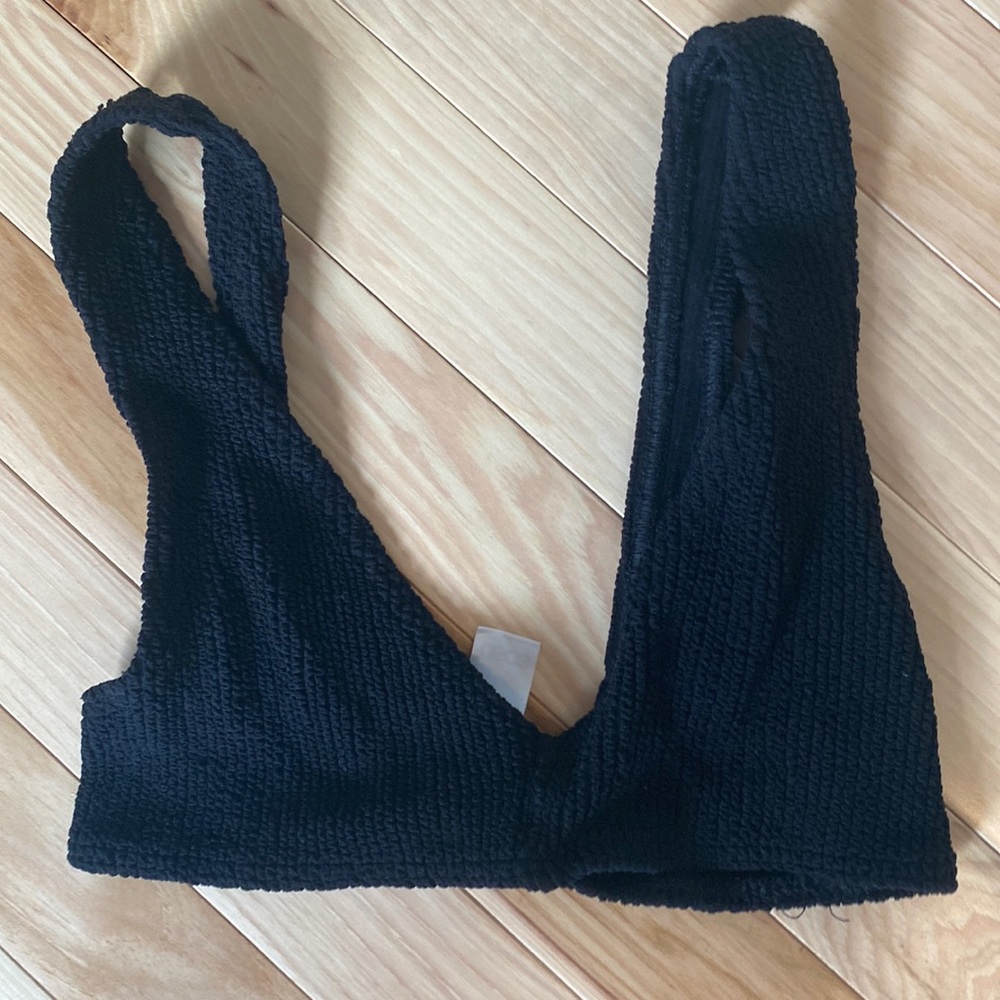 One size stretchy ASOS black swim top